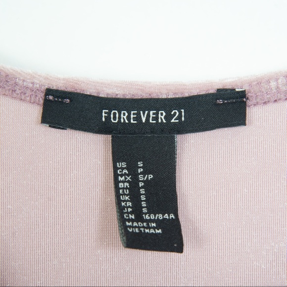 Forever 21 Pink Crushed Velvet Mini Skater V-Neck A-Line Dress - Picture 2 of 7